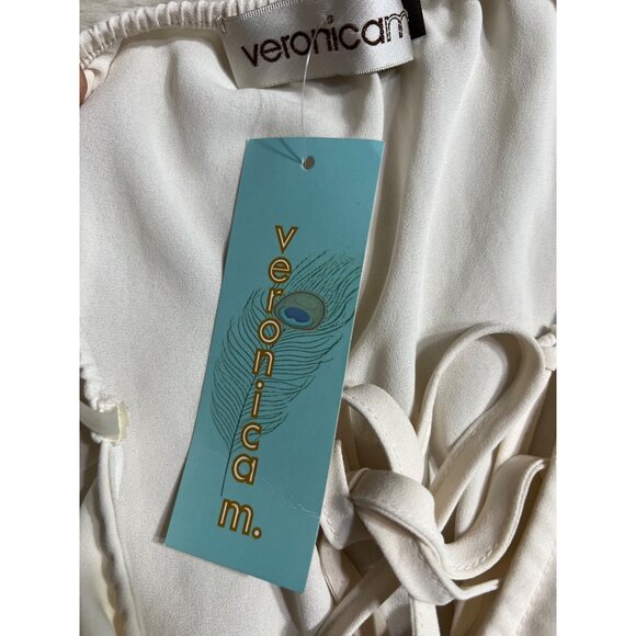 Veronica M buff H.D crepe spaghetti strap blouse women size small - Picture 5 of 9